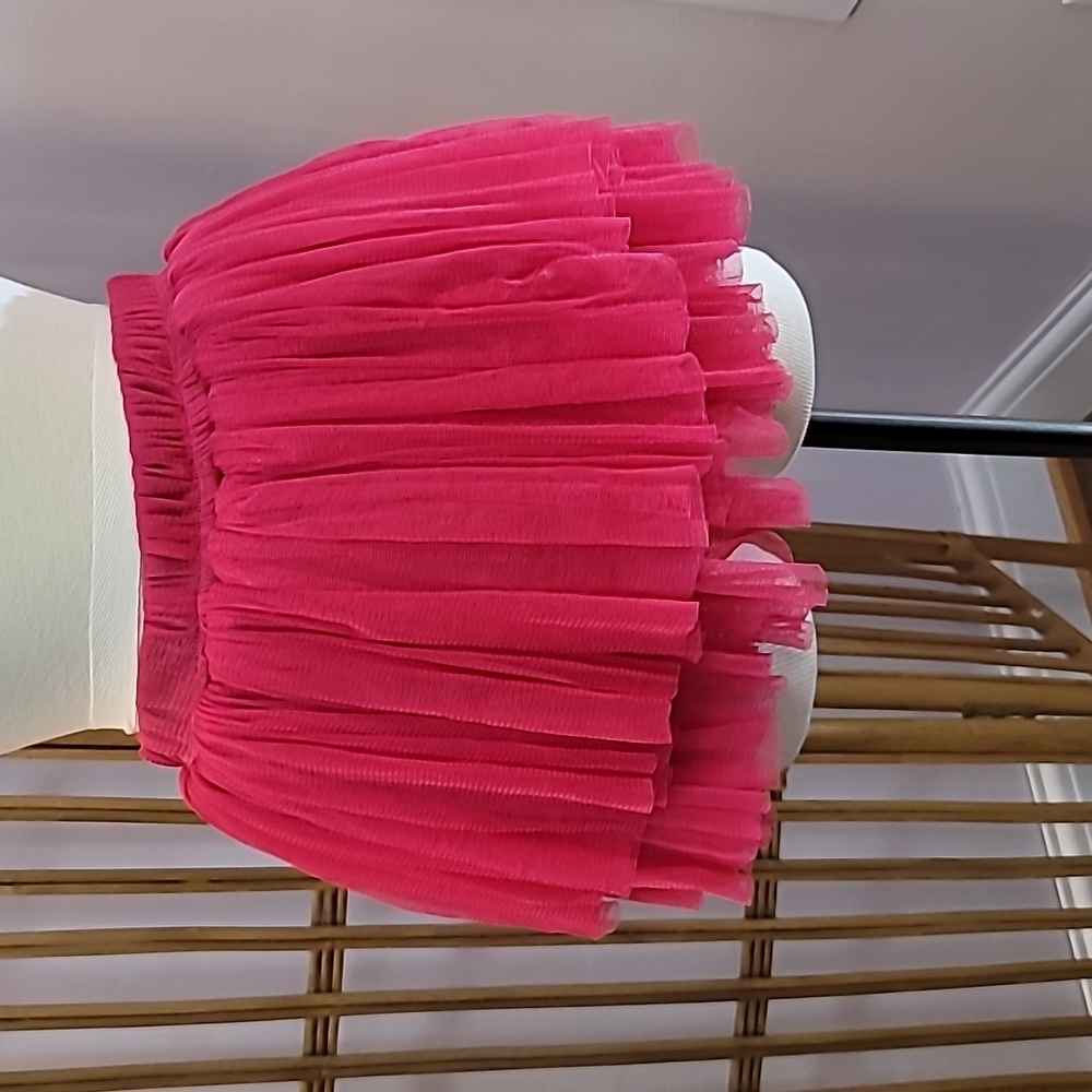 Burleska brand pink tulle skirt tiered size one?